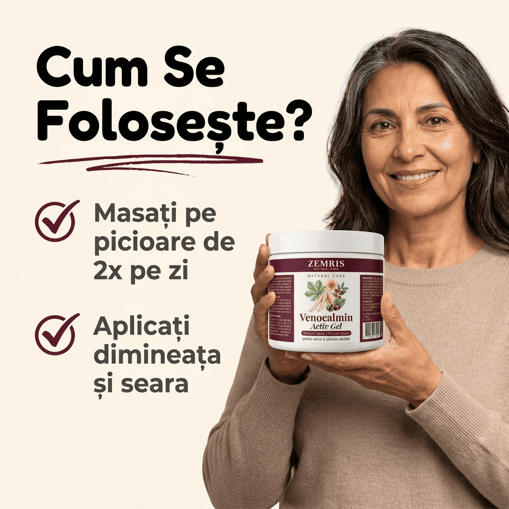 Venocalmin Activ Gel – Gel pentru Varice și Picioare Obosite