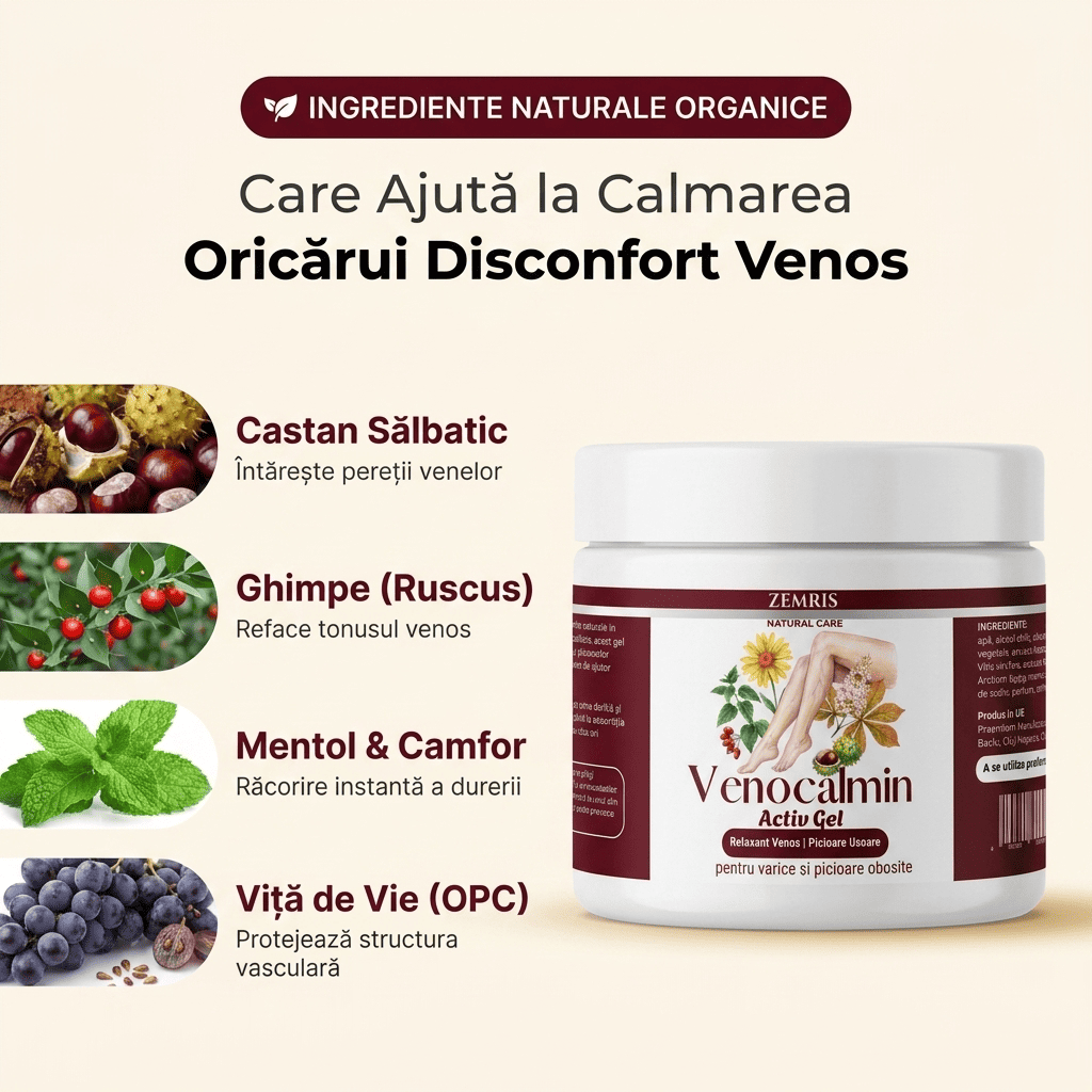 Venocalmin Activ Gel – Gel pentru Varice și Picioare Obosite